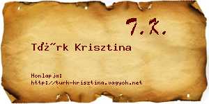 Türk Krisztina névjegykártya