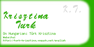 krisztina turk business card